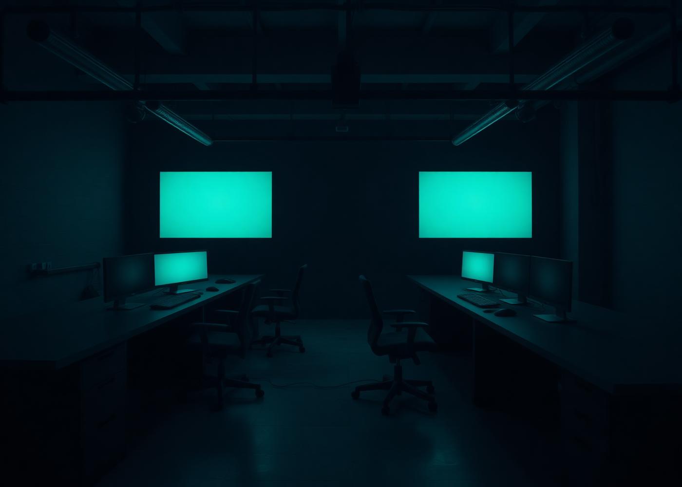 Nexora studio workspace at night